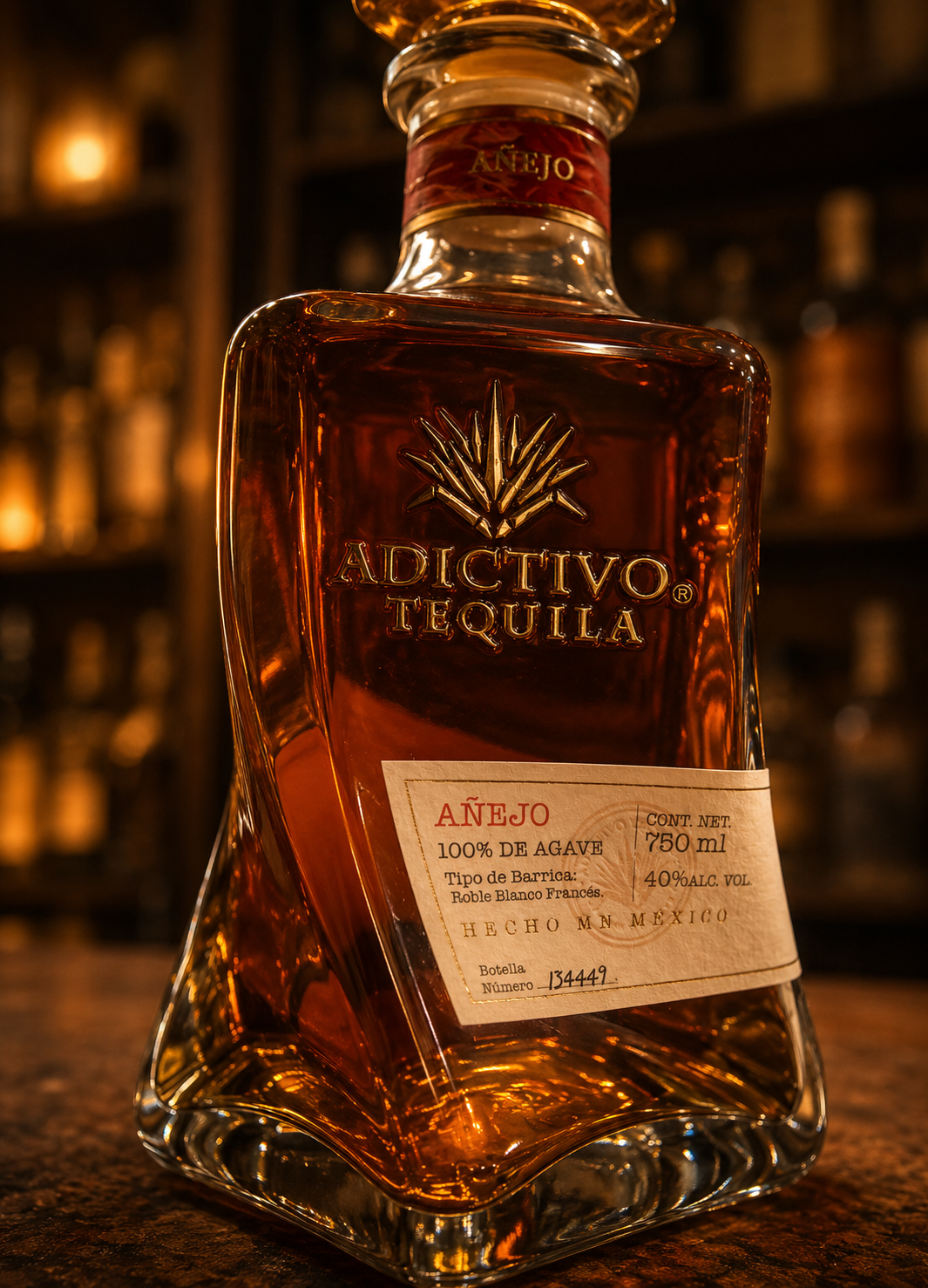 Tequila Adictivo Añejo 750 ml