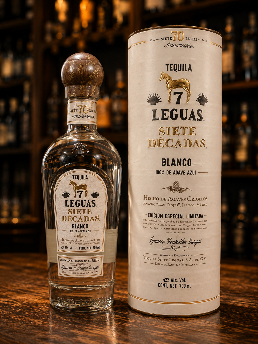 Tequila 7 Leguas Blanco Siete décadas 750 ml