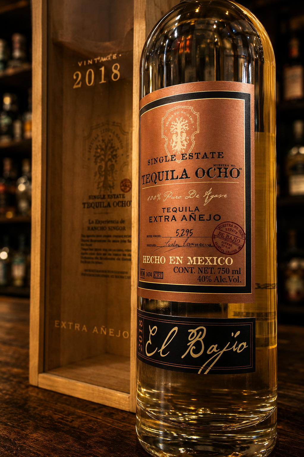 Tequila Single Estate Ocho Extra Añejo El Bajio 750 ml