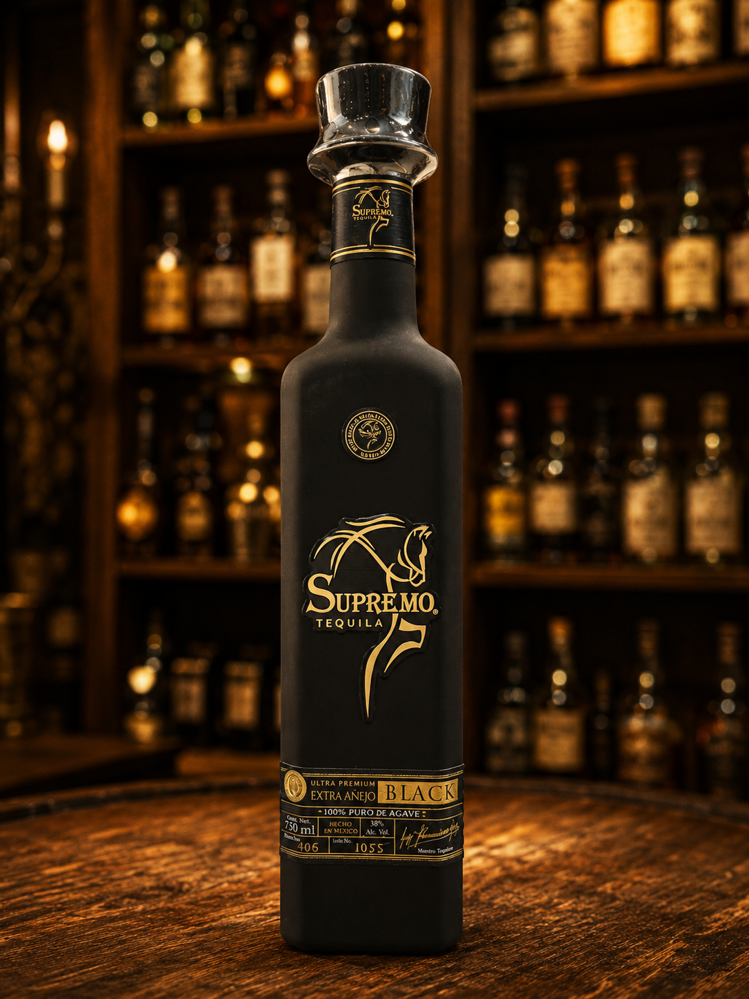 Tequila Supremo Black Extra Añejo 750 ml